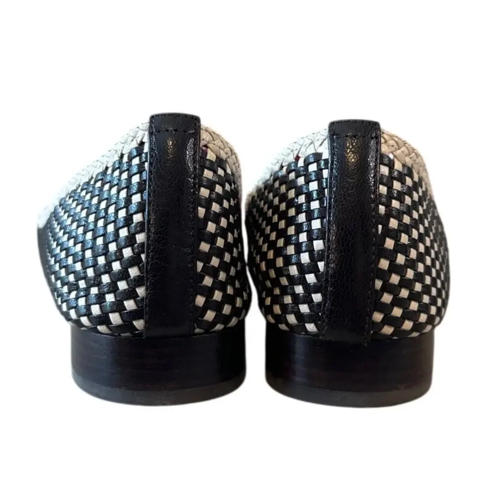 Tory Burch Envelope Bicolor Woven Loafers Coco‎ Cream 10